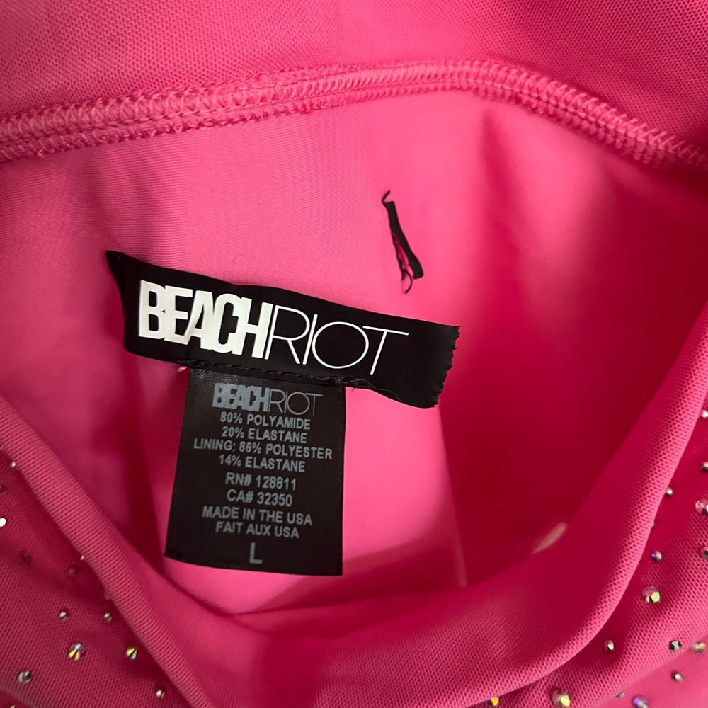 Beach Riot Pink Rhinestone Strapless Bikini Set - Picture 6 of 7